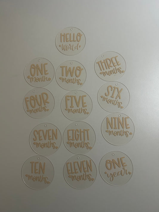Acrylic Baby Milestone Plaques